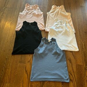 Bundle of 5 Athleta Renew racer back tanks